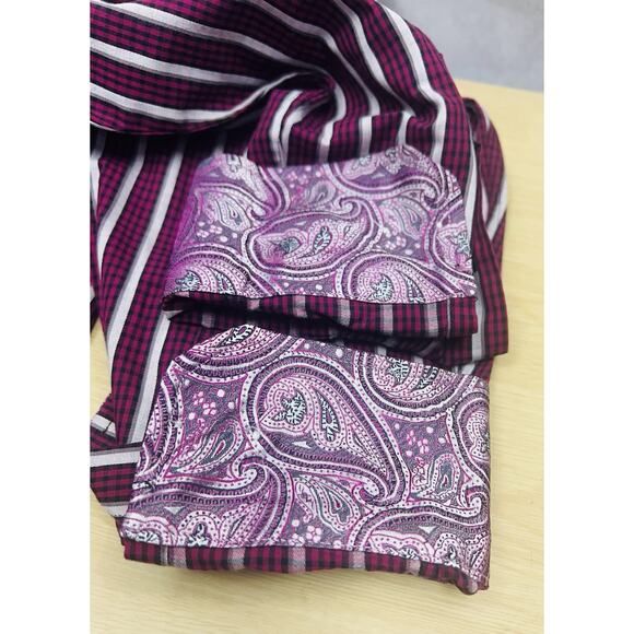 Christian Aujard Mens Plaid Red White Button Down Shirt Size 2XLT - Picture 6 of 12